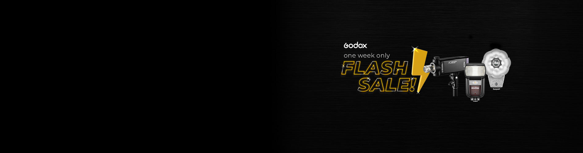 Godox lighting gear with words "Flash Sale"