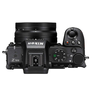 Nikon Z50II Top view with dials and buttons