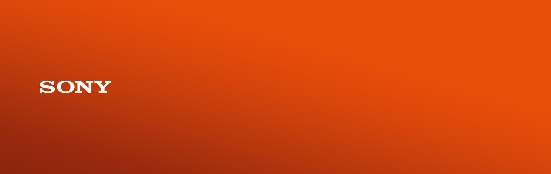 Sony logo on an orange background