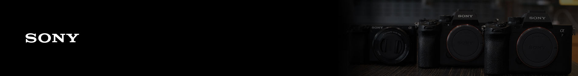 Sony camera with a dark background
