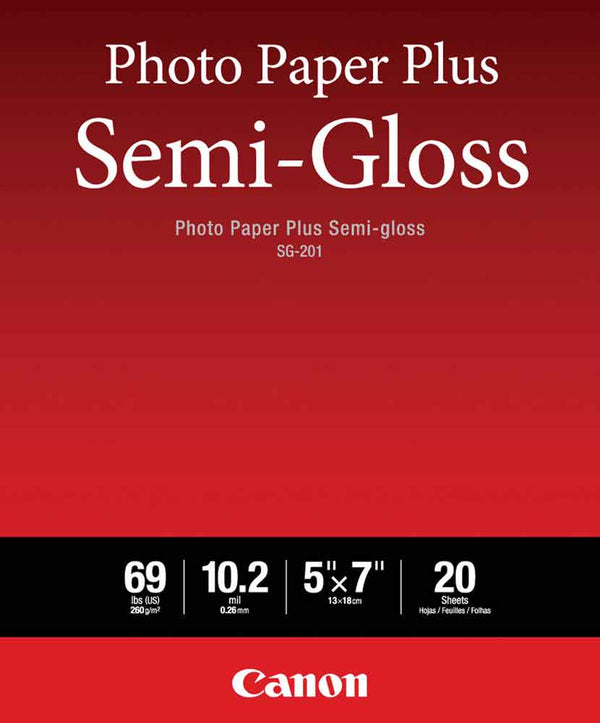 CANON PHOTO PAPER PLUS SEMI-GLOSS 5X7, 20 COUNT