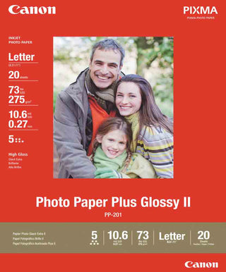 CANON PHOTO PAPER PLUS GLOSSY II 8.5X11 | 20 COUNT