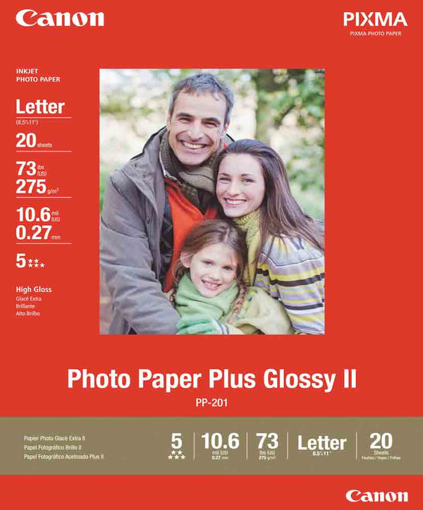 Canon Photo Paper Plus Glossy II 8.5x11 | 20 Sheets