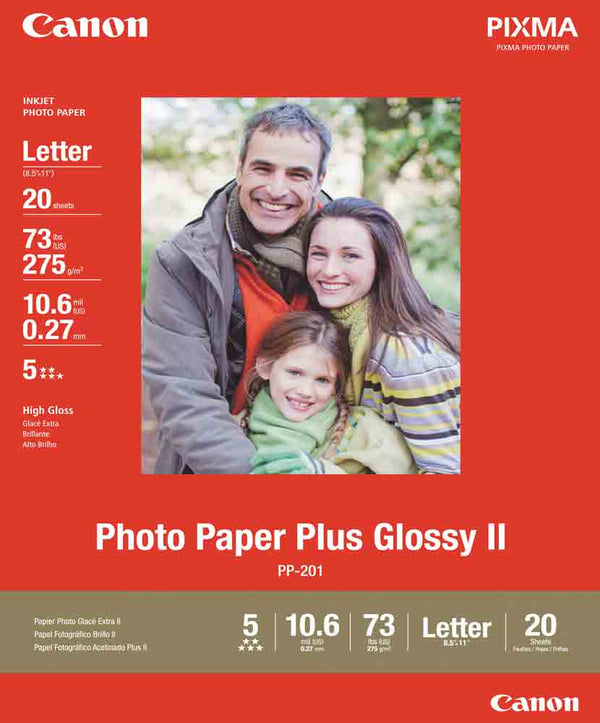 New Canon Plus Glossy II PP-301 Inkjet Print Photo Paper 5x7 20