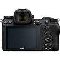 Rear view of Nikon Z 7 II with lcd screen and menu controls
