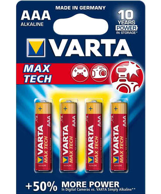 Varta Max Tech AAA Batteries 4PK