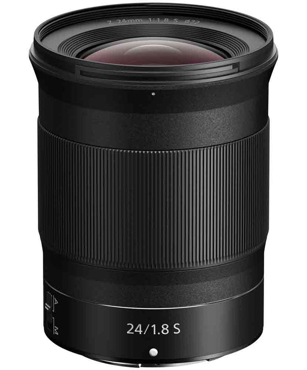 Front top view of Nikon NIKKOR Z 24mm f/1.8 S Lens