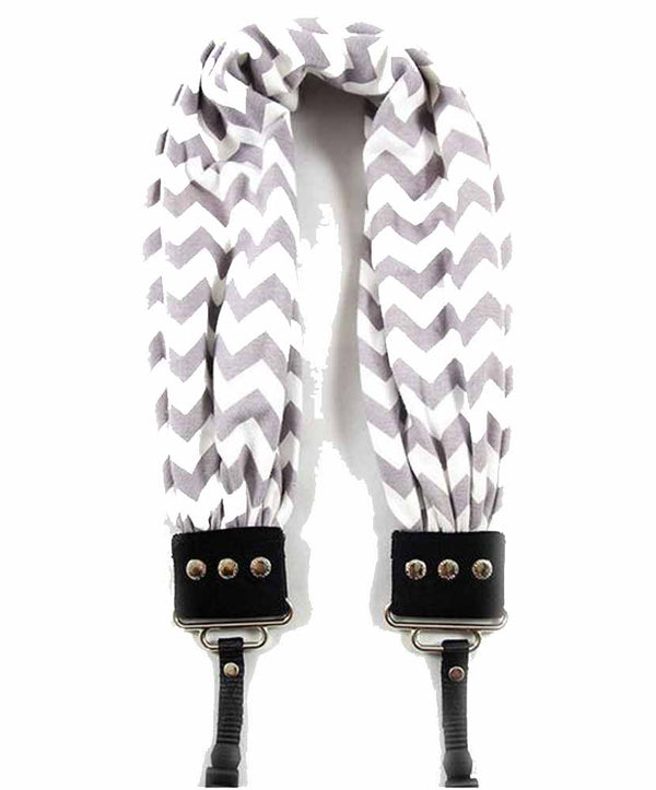 Capturing Couture Scarf Strap Chevron Grey