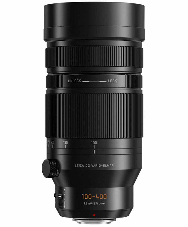 front view Panasonic Lumix G Leica DG Vario-Elamr 100-400mm f/4-6.3 ASPH Power OIS Lens