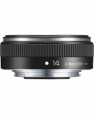 Front view of Panasonic Lumix G 14mm f/2.5 ASPH II Lens