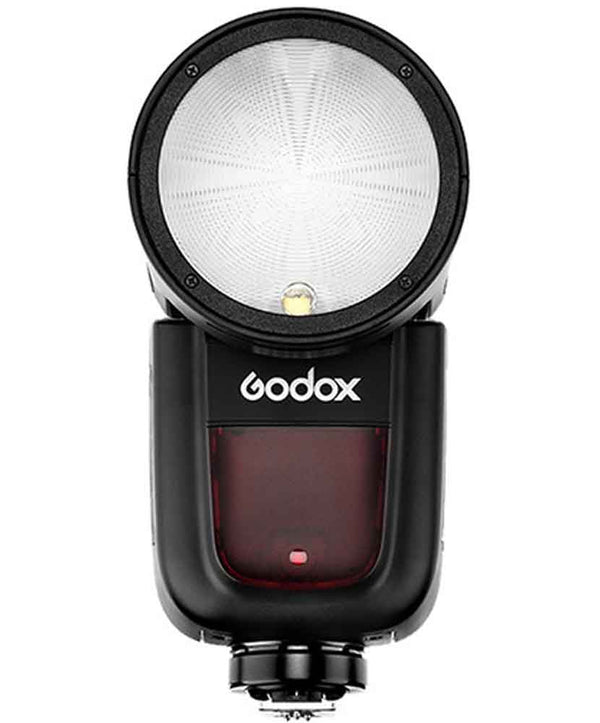 Front view of Godox V1 TTL Flash for Sony