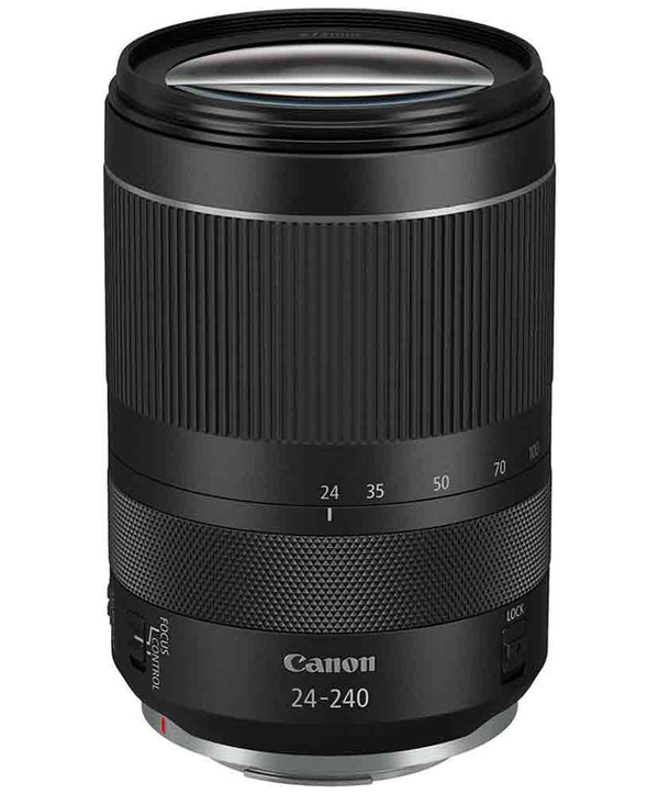 Front view of Canon RF 24-240mm f/4-6.3 IS USM Lens