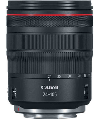 Front view of Canon RF 24-105mm f/4L IS USM Lens