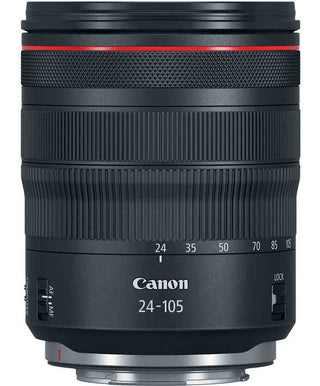 Front view of Canon RF 24-105mm f/4L IS USM Lens