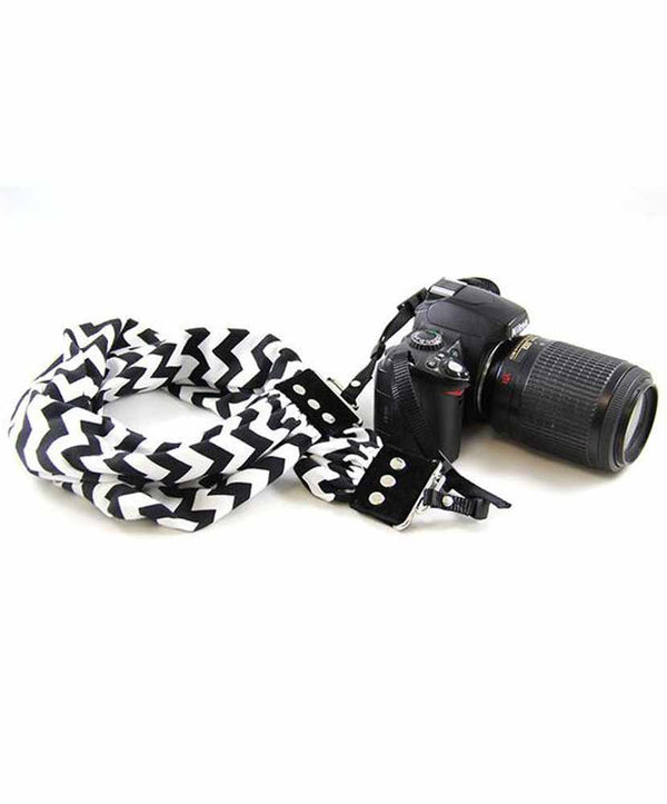 Capturing Couture Scarf Strap Chevron Black