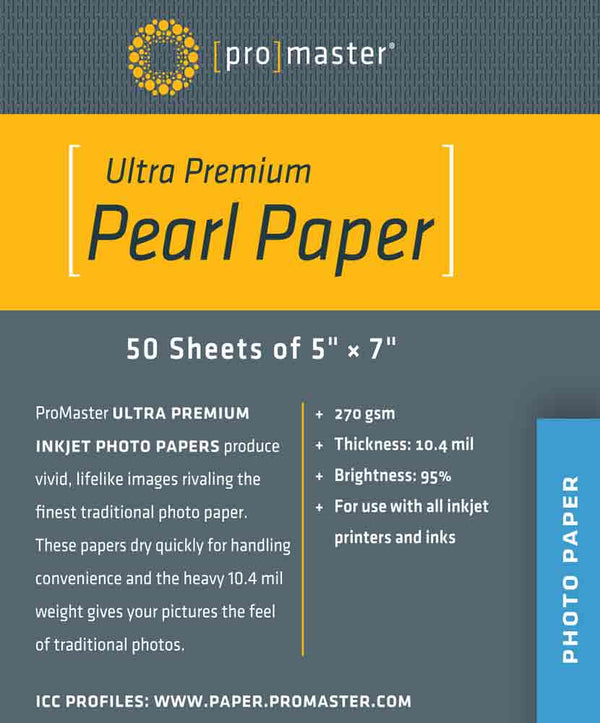 Promaster Pearl Paper 5x7 | 50 Sheets