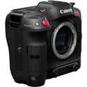 Grip Side with Time Code Input, SD Card Slot of the Canon EOS C70 Camcorder