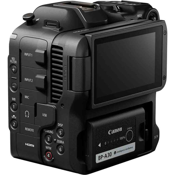 LCD Screen Reversed and Battery Mount of the Canon EOS C70 Camcorder