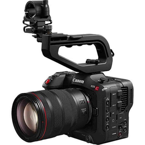 Top Handle with Microphone Mount of the Canon EOS C70 Camcorder