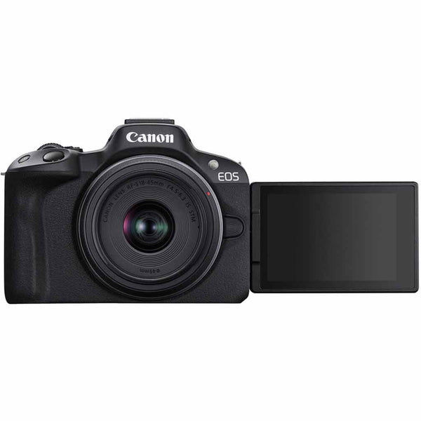 LCD Screen in Selfie Orientation of the Canon EOS R50 18-45 Kit