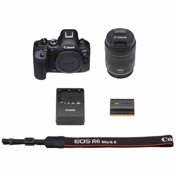 Box Contents of the Canon EOS R6 Mark II with RF 24-105mm f/4-7.1 IS STM Lens