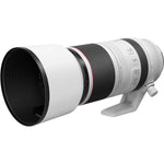 Lens hood attached to Canon RF 100-500mm f/4.5-7.1L IS USM Mirrorless Lens