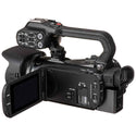 Control Side with LCD Screen Open of the Canon XA40 4K UHD Professional Camcorder