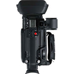 Top Side with Handle Grip Attached on the Canon XA50 4K UHD Camcorder