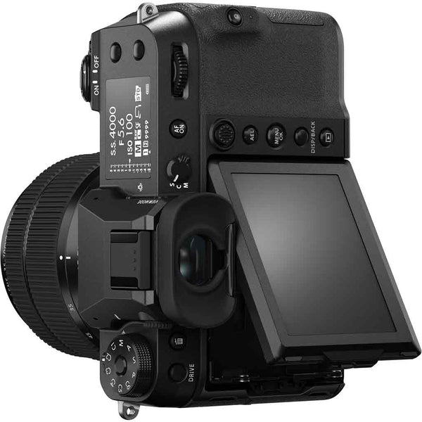 Tilting LCD Screen in Vertical Orientation of Fujifilm GFX 50S II Body