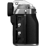 Dual SD Card Slots of the Fujifilm X-T5 Body Silver