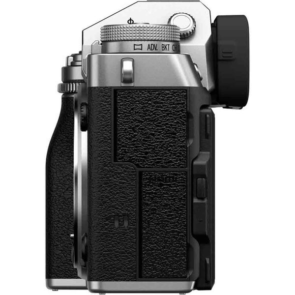 Ports Side of the Fujifilm X-T5 Body Silver