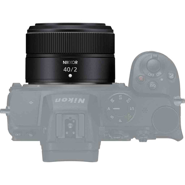 Nikon NIKKOR Z 40mm f/2 Lens mounted on Z series camera