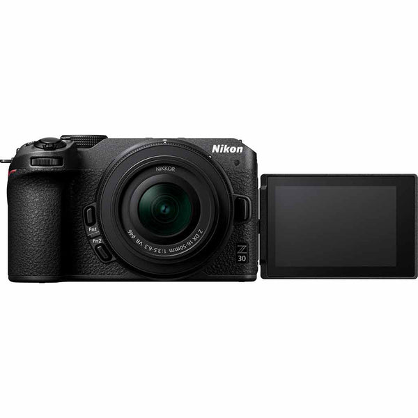 LCD Screen in Selfie Mode of the Nikon Z30 16-50mm VR Lens Kit