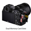 Dual memory card slots of the Nikon Z7 II
