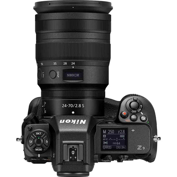 Top Side of the Nikon Z9 Body (Lens Not Included)