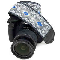PERRI'S CSJ-49 SILVER AND BLUE DIAMOND JACQUARD STRAP