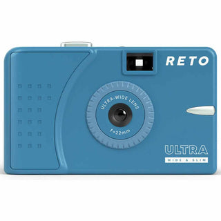 Front Side of Reto Project Ultra Wide & Slim Film Camera Blue