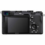 rear view Sony Alpha A7C black and menu dials