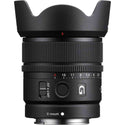 Lens Hood Attached & Lens Controls of the Sony E 15mm F1.4 G