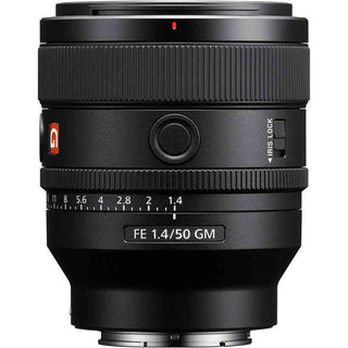 Top Side of the Sony FE 50mm F1.4 GM 