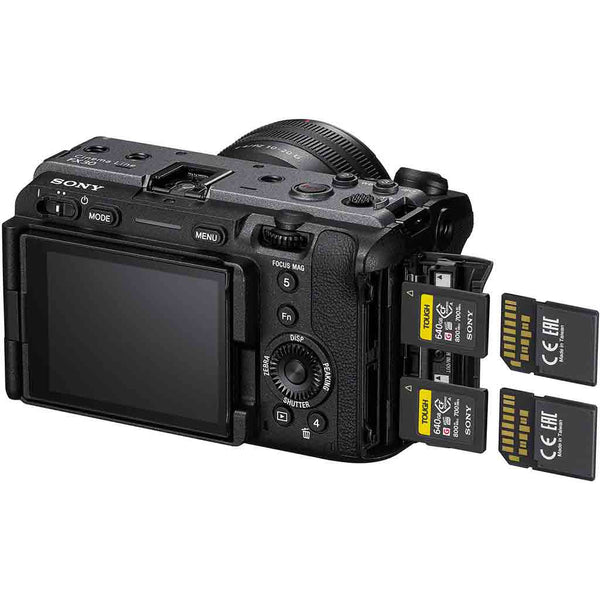 Dual Type Card Slots of the Sony FX30 Cine Camera