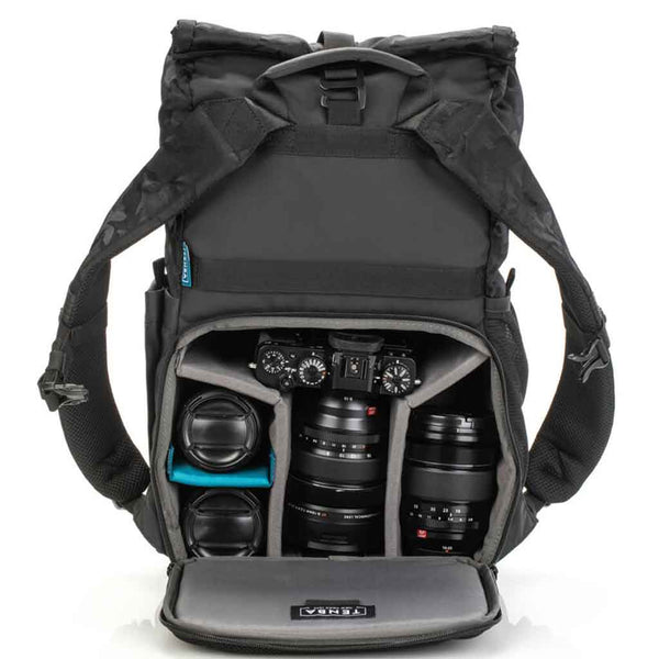 Loaded Camera Compartment of the Tenba Fulton V2 14L All Weather