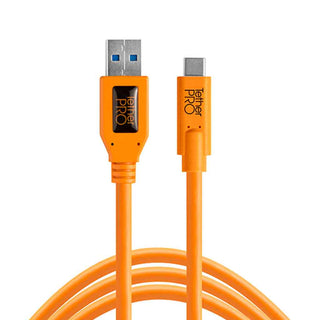Connector Ends of the Tether Tools TetherPro USB-A 3.0 to USB-C 15ft Cable