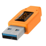 USB Type-A  of the Tether Tools TetherPro USB-A 3.0 to USB-C 15ft Cable