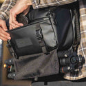 Tripod Carry Demonstration of the Wandrd Roam Sling 9L