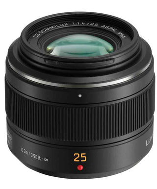 Top view Panasonic Lumix G Leica DG Summilux 25mm f/1.4 ASPH Lens
