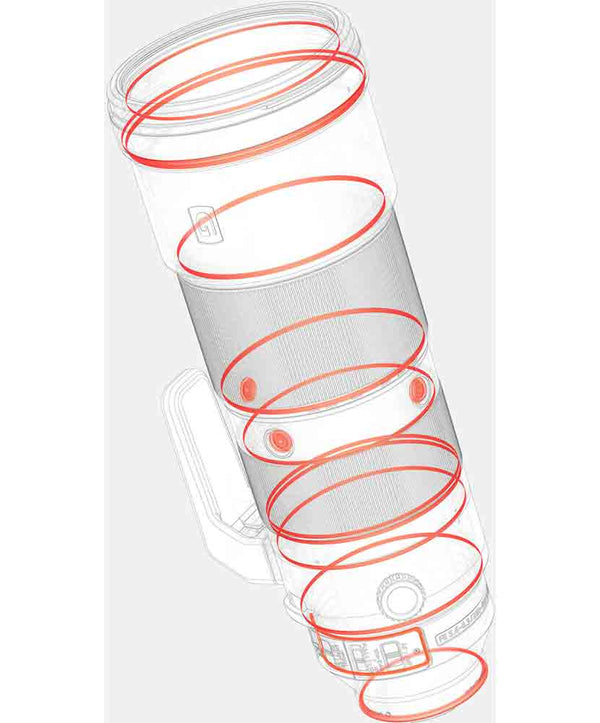 Internal construction Sony FE 200-600mm f/5.6-6.3 G OSS Lens