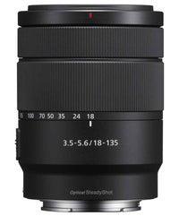Top Side of the Sony E 18-135mm F3.5-5.6 OSS