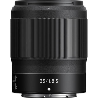 Front view of the Nikon NIKKOR Z 35mm f/1.8 S lens