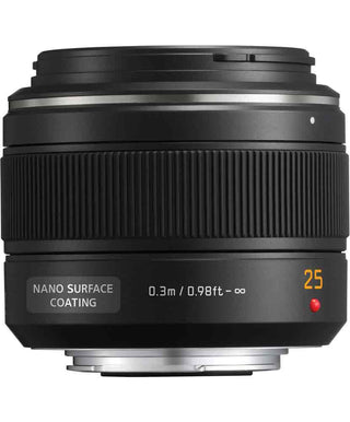 Front view of Panasonic Lumix G Leica DG Summilux 25mm f/1.4 ASPH Lens